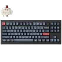 Teclado Gamer Mecânico Keychron V3 Max RGB Sem Fio Switch Brown - Carbon Black (Inglês)