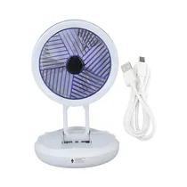 Ventilador Plegable Recargable Milan VEN-6735 Gris/Azul