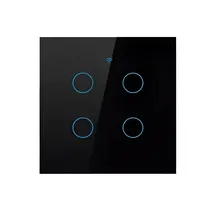 Interruptor de Luz Inteligente Moes WRS-BR4 4 Botões - Preto