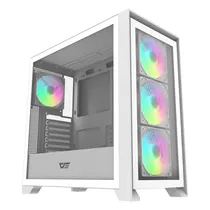 Gabinete Gamer Aigo Darkflash DRX90 Glass Mid Tower - Branco (4 Fans Argb)