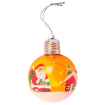 Bola de Natal Transparente Papai Noel 8CM