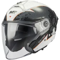 Capacete MT Helmets Cosmo SV Layout A1 - Aberto - Tamanho XL - com Óculos Interno - Gloss
