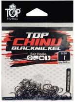 Anzol Top Fishing Chinu Black Nickel 01 com 50 PCS