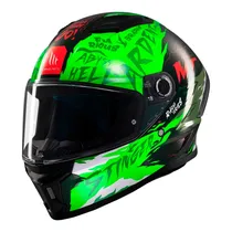 Capacete MT Helmets Stinger 2 Ardent C6 - Fechado - Tamanho M - Fluor
