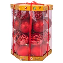 Bolas de Natal Decoração para Árvore 7CM Vermelho
