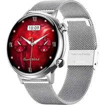 Smartwatch G-Tide Romance com IP68 / Tela 1.1 Ips / NFC / Bluetooth / Sensor HR - Silver