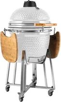 Churrasqueira de Cerâmica Auplex Kamado Ceramic Grill 21" - Branco