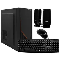 Gabinete Kit Satellite K707 Fonte 200W / Mouse / Speaker / Teclado Portugues - Preto