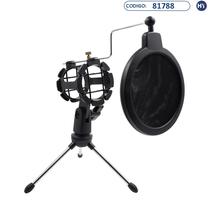 Tripe para Microfone com Pop Filter - Preto