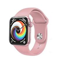 Relogio Inteligente Smartwatch S9 Mini com Bluetooth / 3 Pulseiras - Rosa