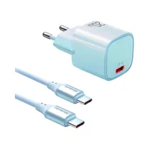 Cargador Mcdodo Nano CH-4046 Adaptador 20W + Cable USB-C A USB-C Azul