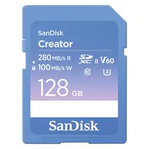 Memoria SD C10 128GB 280MBS Sandisk Creator SDSDXEP-128G-Gncis U3 V60