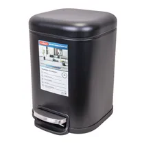 Lixeira de Aço Inoxidável 6L Preto Fosco