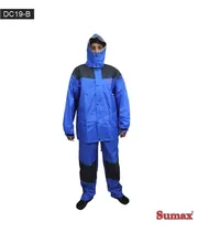 Sumax Pesca Vestuario Capa de Lluvia DC19 - Con Forro Nylon 3L Azul