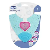 Chicco Nursery Gummy Mordedor Y Babero 2 En 1 Azul 2M+ Detalles En El Producto 2M+ Azul
