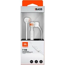 Fone P2 JBL T110 c/Cabo P2 Branco Fone P2 JBL T110 c/Cabo P2 Branco