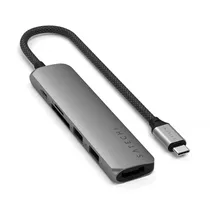 Hub USB Satechi ST-P6SM 6 Em 1 - Cinza Espacial
