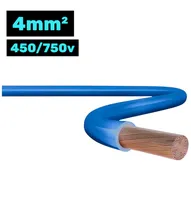 Cabo Flexível CH 450/750V 4MM 100M Azul