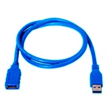 Cabo USB Extensor 2M 3.0 Azul Microfins  Cabo USB Ex...