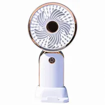 Ventilador Portatil de Mão Recaregavel Plug 12V. 16CM X 8CM