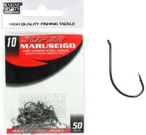 Anzol Marine Sports Super Maruseigo Black Nickel 10 com 50 Pçs