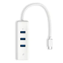 Adaptador Hub TP-Link UE330C Ethernet Gigabit USB 3.0 - Branco  Adaptador H...