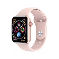 Smartwatch W56 Tela 1.54" 44MM com Bluetooth e GPS Pulseira de Silicone - Rosa